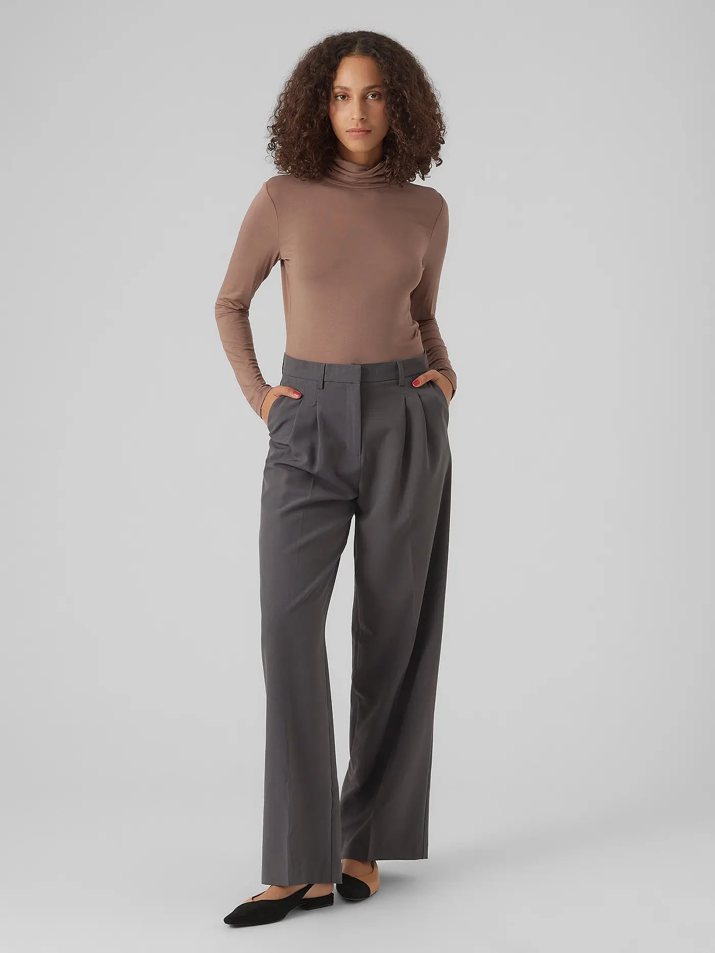 VERO MODA | Rollkragenpullover VMALBERTE | braun
